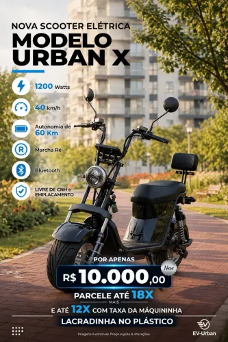 ?SCOOTER ELÉTRICA X13 LACRADA PRETA?