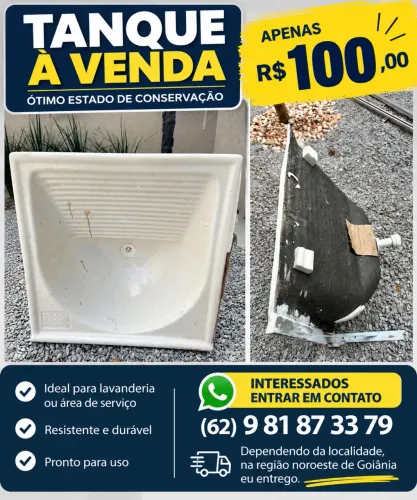 Tanque para lavanderia em perfeito estado
