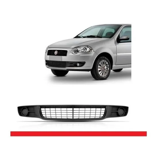 Moldura Grade Parachoque central Fiat Palio Siena 2008/2011 sem milha grbct rydvu