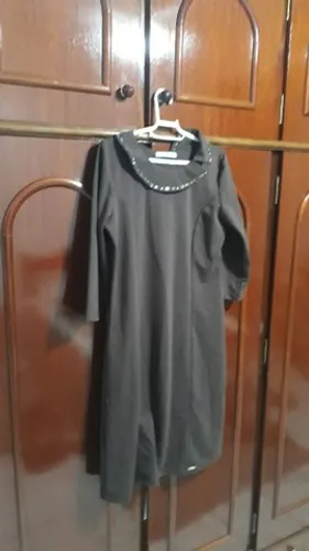 Vestido em malha com elastano tecido grosso