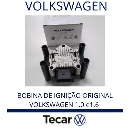 BOBINA DE IGNIÇÃO ORIGINAL VOLKSWAGEN 1.0 e 1.6