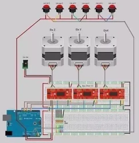 Easy Driver V44 A3967 Controlador Motor De Passo Cnc 3d Arduino Automação COD-AM23 