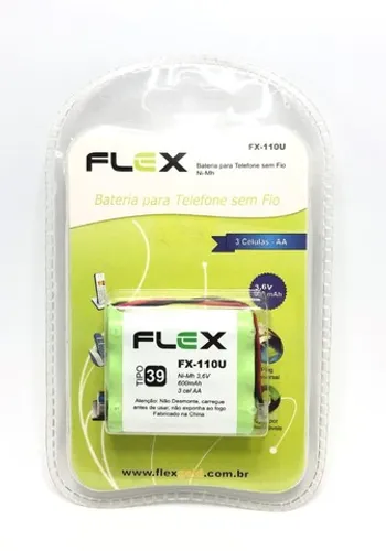 Bateria Telefone Sem Fio 3.6v 600mah Tipo AA Universal Fx-110u Nova na Embalagem