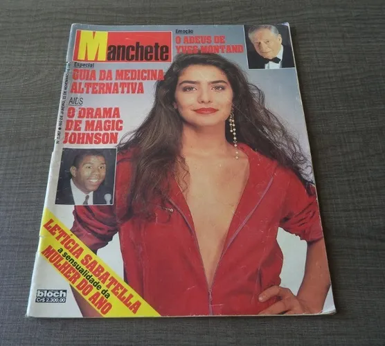 Revista Manchete 1991 Capa Leticia Sabatella. Revista Para Colecionadores.