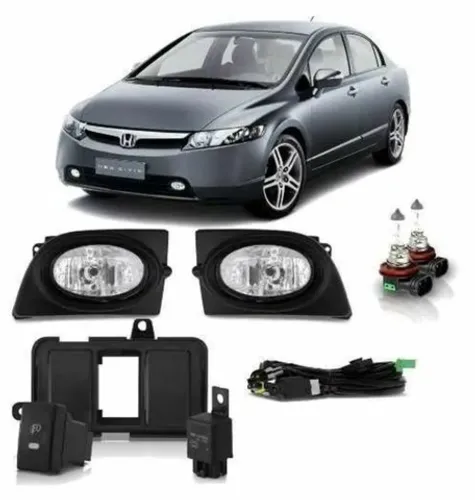 Kit farol de milha neblina auxiliar para o honda civic 2006 2007 2008