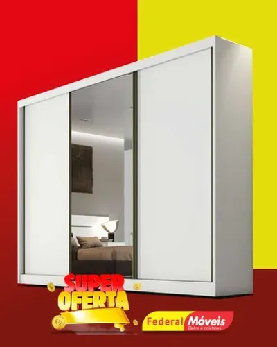 Guarda Roupa Casal 100% MDF 3 Portas 6 Gavetas Espelho Direto da Fabrica Fazemos Entrega