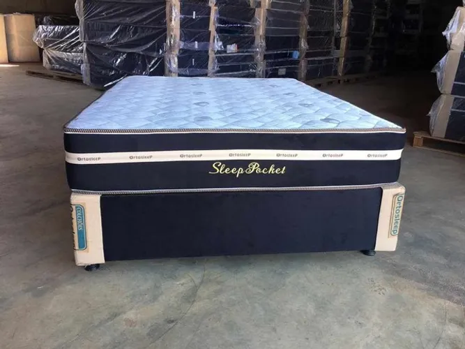 Cama box casal molas ensacadas suporta 130 kg de cada lado*"*