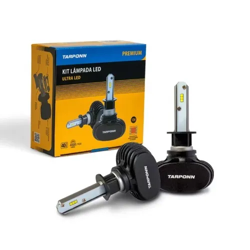 6104 - KIT Par de Lampada Ultra Led Tarponn Csp 12v 24v 6000k H7