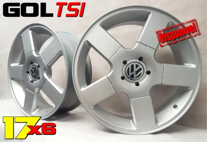 Roda aro 17 Volkswagen Gol Tsi prata tala 6 4x100 jogo novo 