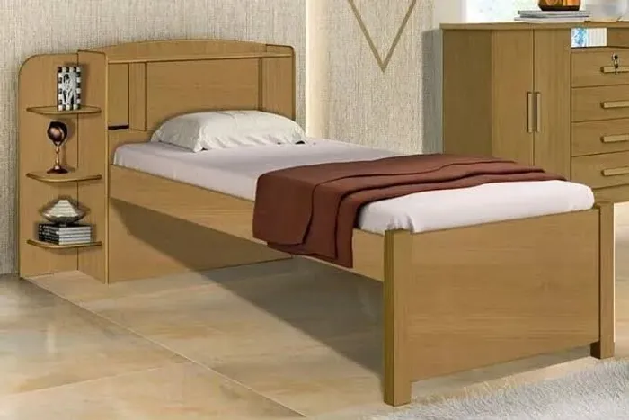 Cama solteiro com baú milênio prateleiras laterais / ENTREGA HOJE !!! 