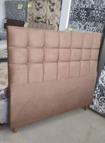 Cabeceira de Cama Box Suede marrom 