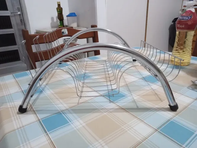 Porta Pratos em Aço Inox - Novo!
