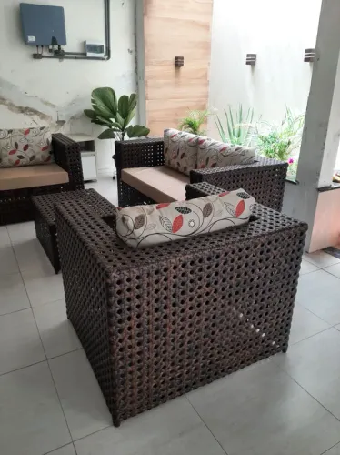 Conjunto de Sofás em Vime Novo - 2 lugares e 1 poltrona