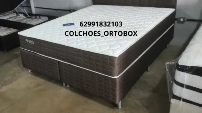 Base e Colchão Queen size de molas ensacadas