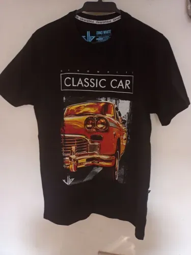 Camiseta classic car 100% algodao masculino tamanho P