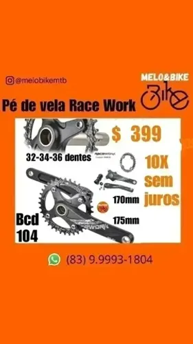 Pé de vela Race WORK completo