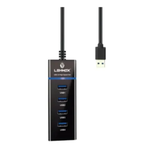 Hub USB 3.0 4 Portas Lehmox LEY-200 - WZetta