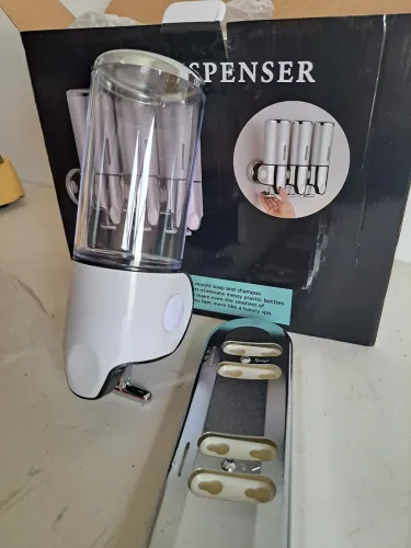 Dispensador de parede pra shampo, condicionador e sabonete