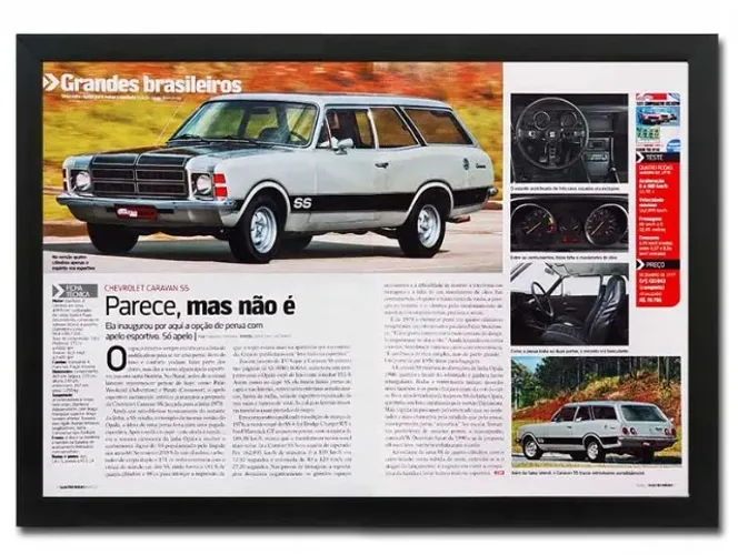 Caravan SS 1978, 1979 - Quadro / pôster decorativo com matéria original de revista