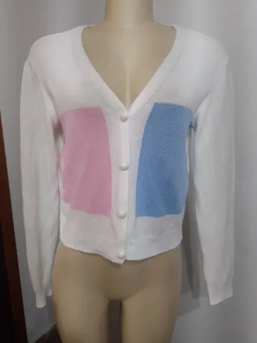 Cardigã Feminino Tricot Color - tamanho M