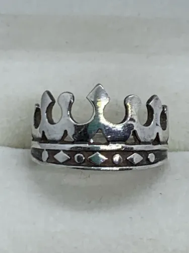 Anel de coroa prata 925 tamanho 15