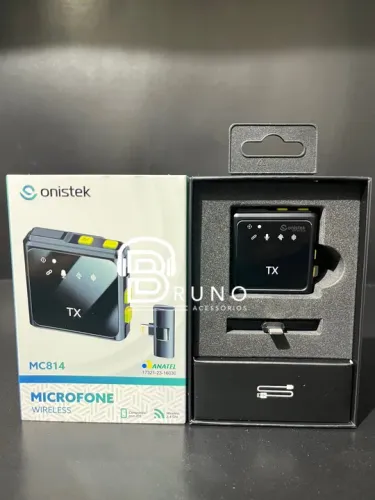 Microfone Sem Fio Lapela IPhone - Wireless para Celular e PC