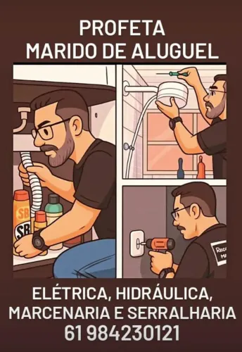 Reparos e instalação, Elétrica, Hidráulica, Marcenaria, Encanador, Seralheiria