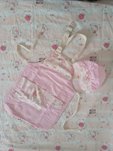 Avental Culinário Infantil Confeitaria Rosa da My Melody Handmade