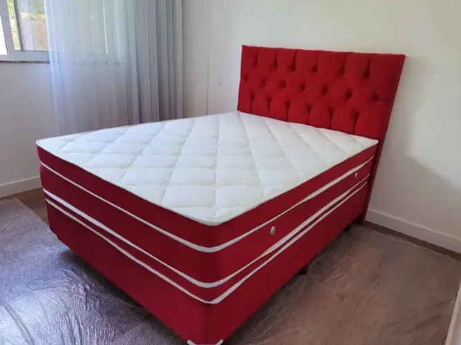 Colchao Mega oferta Brinde cama box e cabeceira 15 anos de garantia