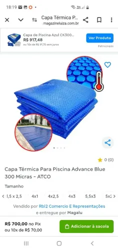 Capa Térmica pra Piscina