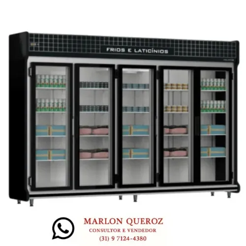 Refrigerador Auto Serviço 5 Portas PoloFrio Preto