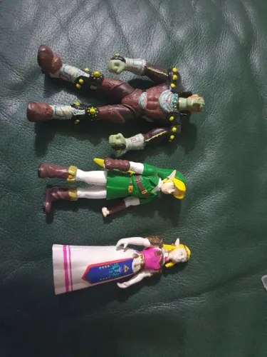 Zelda ocarina of time bonecos link ganondorf e zelda raríssimos