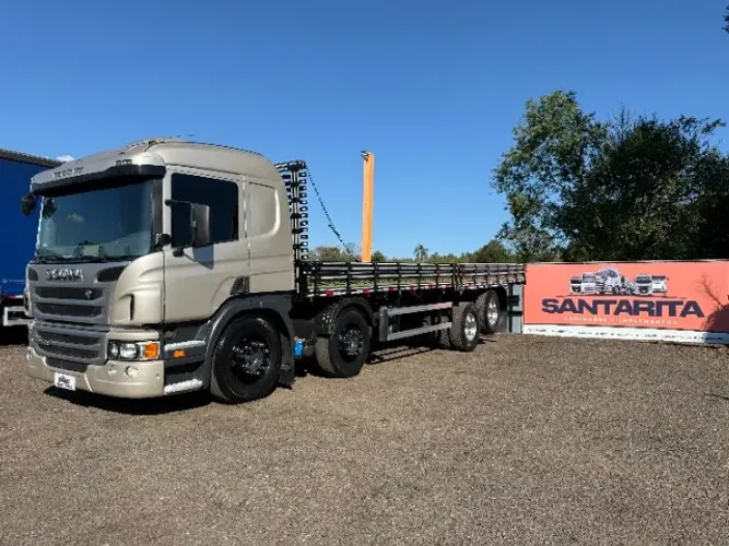 Scania P 310 B8X2 2015 Bitruck Automático Completo Revisado Com Carroceria Carga Seca