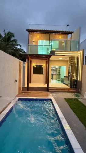 Casa 3/4 com Suíte e Piscina Mobiliada na Linha Verde, Guarajuba