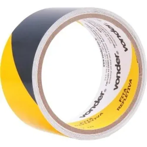 FITA REFLETIVA ADESIVA 50MMX3M AMARELO/PRETA VONDER