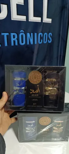 KIT ASAD LATTAFA PRETO + AZUL 100ml CADA