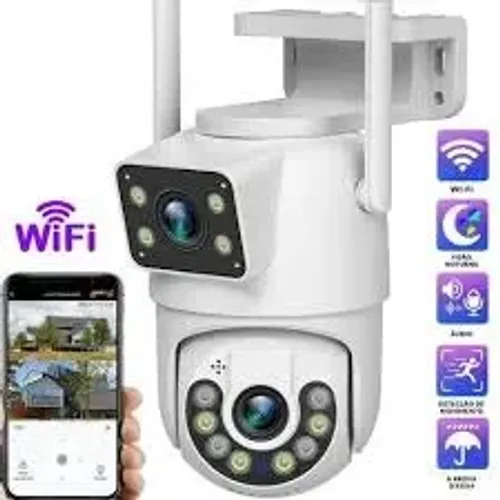 Câmera de Segurança Lente Dupla IP66 WiFi 360°