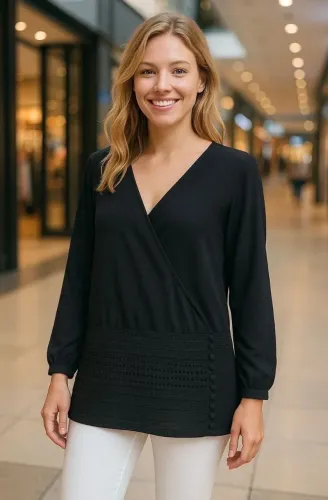 Blusa feminina preta, CANAL