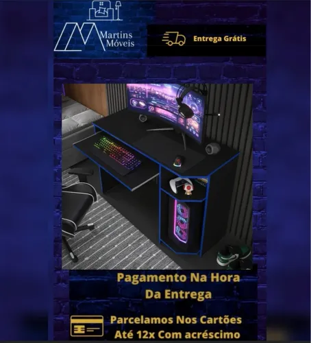 GRANDE PROMOÇÃO MESA COMPUTADOR GAMER ENTREGA GRÁTIS ACEITA CARTÃO.