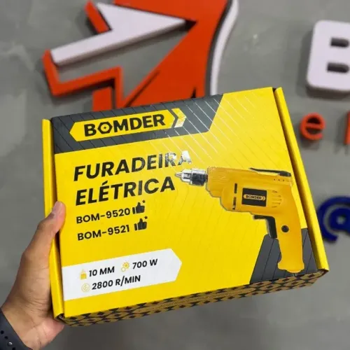 Furadeira Elétrica Profissional 700W 110V com Mandril 10mm BOMDER BM-9520
