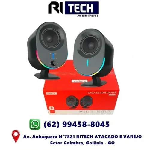 Caixa De Som Tomate Mts-2038 70w Rms Bluetooth Gamer Rgb Led