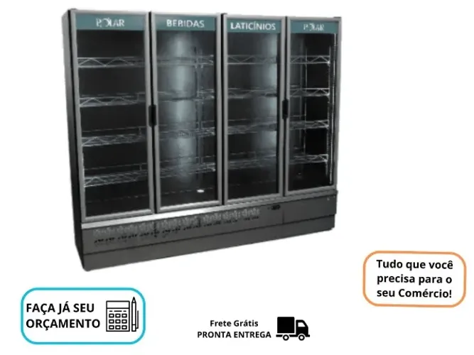 Expositor Refrigerado 4 Portas 220v Polar