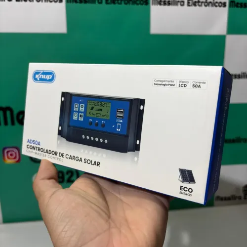 Controlador de carga solar 50A PWM 12 - 24v 650w