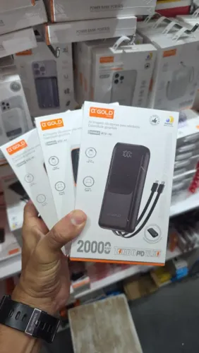 Carregador Portátil Alpha Gold 20000mAh Turbo PD 22.5W