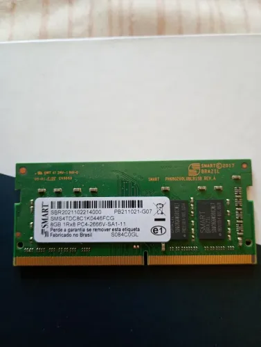 Memória RAM 8GB DDR4 SO-DIMM 2666 MHz / notebook). 