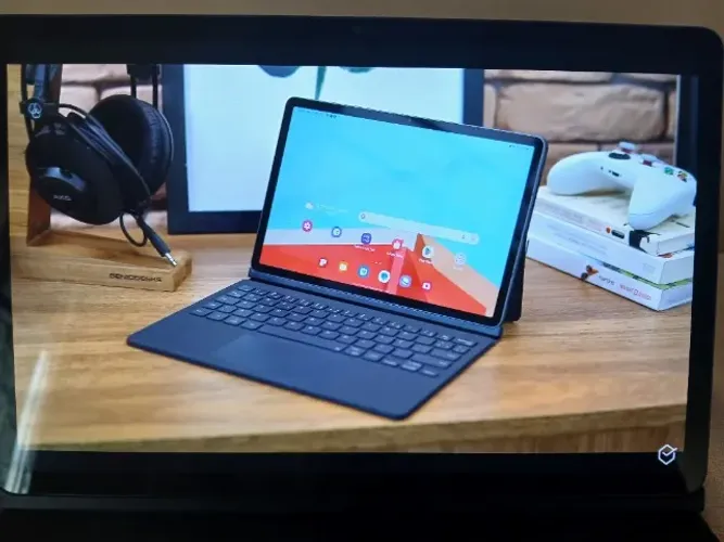 Samsung Tab S9 - Tá Novo - Capa Teclado Original - Vai c/Galaxy AI - RAM 16GB - Memo 128GB