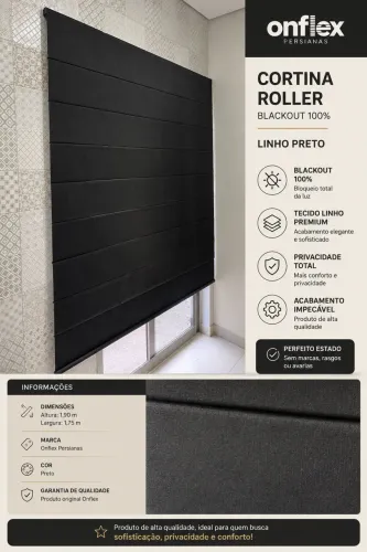 ? CORTINA ROLLER ONFLEX ? BLACKOUT 100% ?