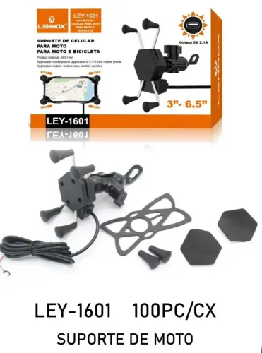 Suporte com carregador para Moto