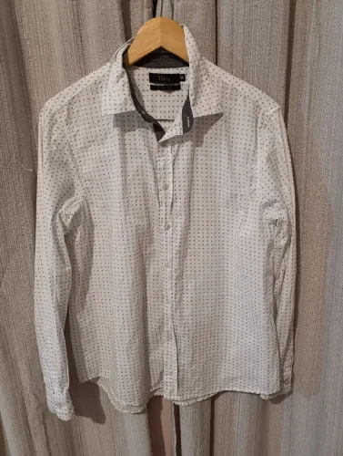 ? Camisa Slim Fit Thing Estampa Geométrica ? Tam M ?