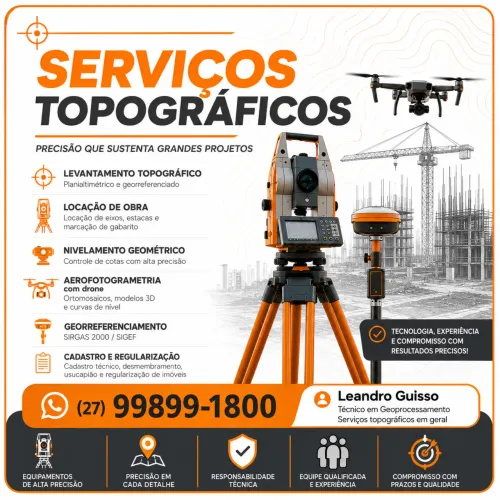 Serviços topográficos 
